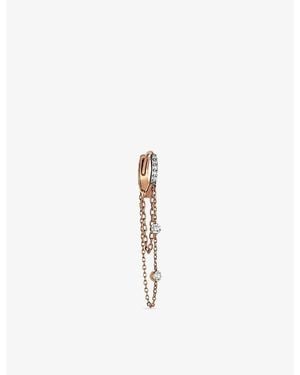 Kismet by Milka Marena Moonlit 0.19Ct Diamond Drop Huggie - White