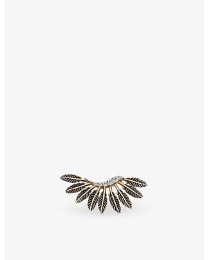 Kismet by Milka Feather Arc 0.06Ct Diamond Stud Earring - White