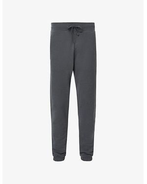 AllSaints Raven Logo-Embroidered Cuffed Cotton-Jersey Jogging Bottoms - Gray