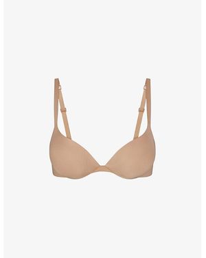 Skims Ultimate Tear-Drop Stretch-Woven Push-Up Bra - White