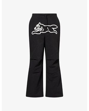 ICECREAM Running Dog Cotton Parachute Trousers - Black