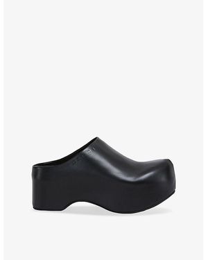 Marni Chunky Leather Clogs - Black