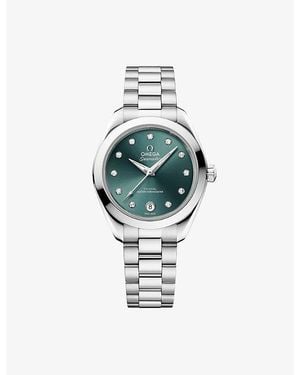 Omega Seamaster Aqua Terra 150M Stainless-Steel And 0.10Ct Diamond Watch 30Mm - Metallic