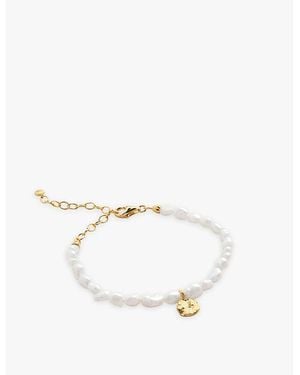 Monica Vinader Capri 18Ct-Plated Vermeil Sterling- And Keshi-Pearl Charm Bracelet - Metallic