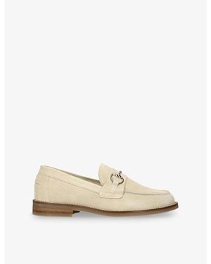 Duke & Dexter Wilde Horse-Bit Leather Loafers - White