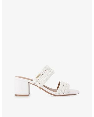 Carvela Kurt Geiger Portofino Faux-Leather Heeled Sandals - White