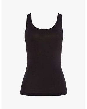 Hanro Touch Feeling Stretch-Woven Vest Top - Black