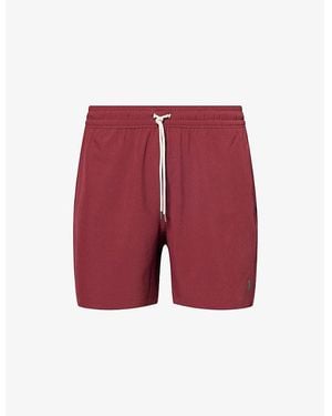 Polo Ralph Lauren Traveler Logo-Embroidery Swim Trunks - Red