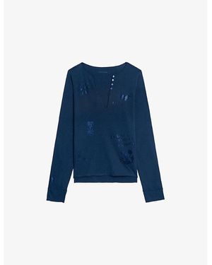 専用　ZADIG&VOLTAIRE トップス Twity Satin Top top navy women | Zadig&Voltaire