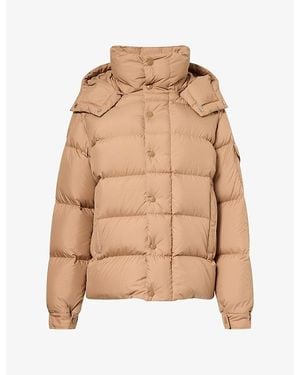 Moncler Maya 70 Hooded Short Down Jacket - Natural