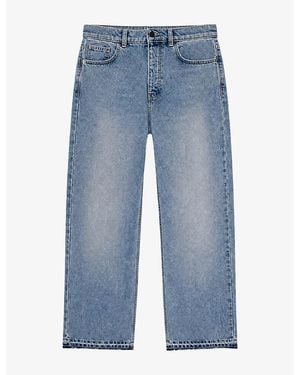 The Kooples Raw-Hem Straight-Leg Jeans - Blue