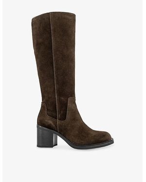 Vagabond Shoemakers Meryl Suede Heeled Knee-High Boots - Brown