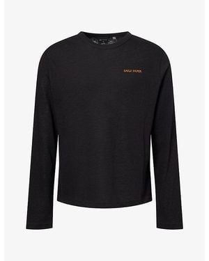 Daily Paper Slub Long-Sleeve Cotton-Blend T-Shirt - Black
