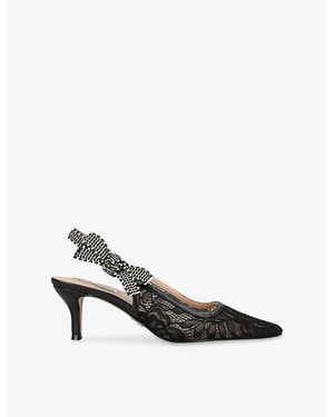 Steve Madden Ensemble Lace Heeled Court Shoes - Black