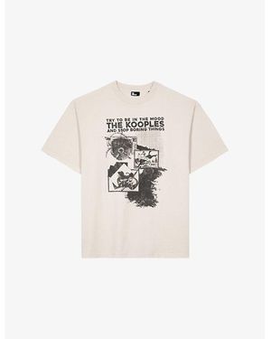 The Kooples Graphic-Print Short-Sleeve Cotton T-Shirt - White