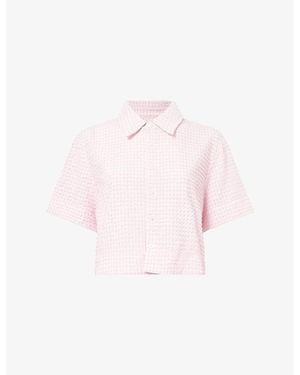 Jonathan Simkhai Reeves Camp Woven Shirt - Pink