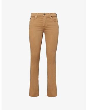 Citizens of Humanity London Slip-Pocket Straight-Leg Regular-Fit Cotton-Blend Trousers - Natural