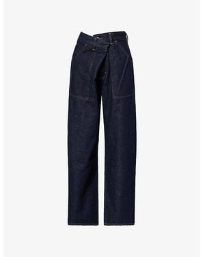 Citizens of Humanity Ines Utility Wide-Leg Denim Jeans - Blue