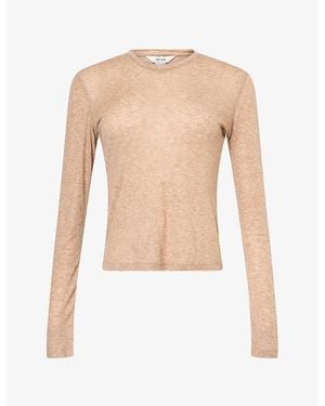 ME+EM Layering Long-Sleeve Wool-Blend Top - White