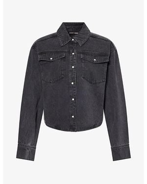 Neuw Blackout Denim Shacket - Blue