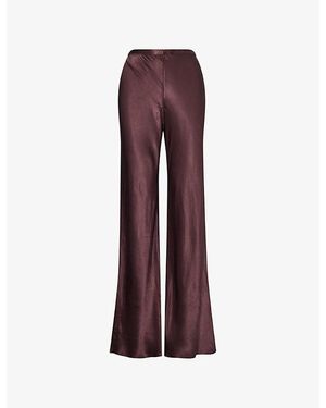 Shona Joy La Lune Wide-Leg Satin Trousers - Purple
