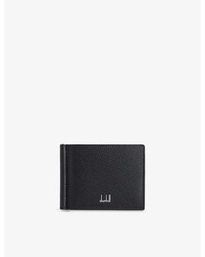 dunhill Duke Fine Leather 6Cc Money Clip Wallet - Black