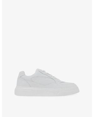 Reiss Cast Leather Trainers - White