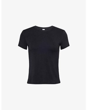 Alo Yoga All Day Relaxed Fit Stretch-Jersey T-Shirt - Blue