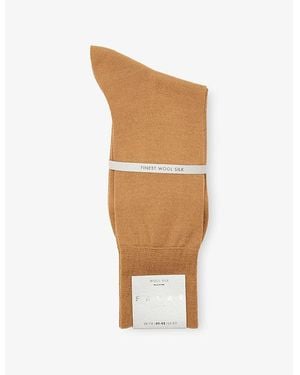 FALKE N6 Fine-Knit Wool-Blend Socks - Natural