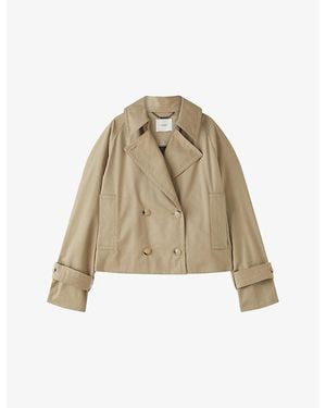 JOSEPH Zago Relaxed-Fit Cotton Trench Jacket - Natural