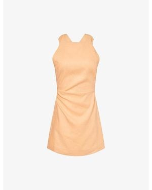 SIR. Thora Twist-Back Cotton Mini Dress - White