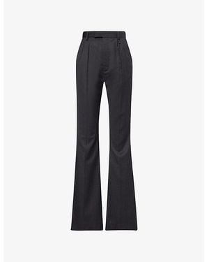 Vivienne Westwood Ray Flared-Leg Mid-Rise Wool Trousers - Blue