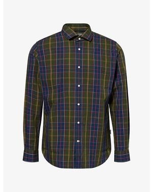 Barbour Kenton Checked Cotton Shirt - Blue