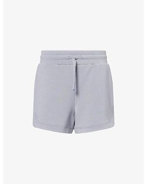 Varley Coulter High-Rise Stretch-Jersey Shorts - Blue