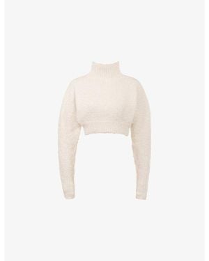 House Of Cb Cheyenne Cropped Knitted Jumper - White