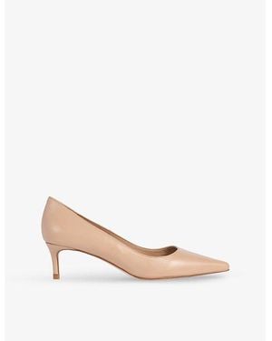 LK Bennett New Ava Leather Pointed Kitten Heel Court - Pink