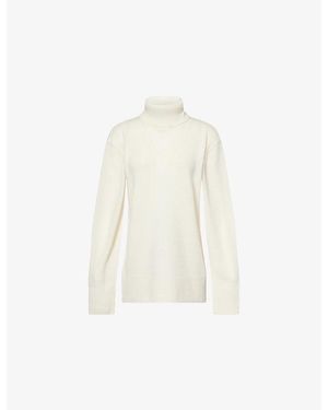 TOTEME Relaxed-Fit Turtleneck Cashmere Jumper - White