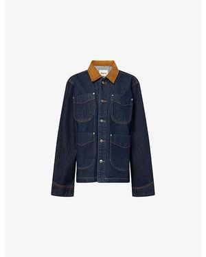 KHAITE Wyatt Patch-Pocket Denim Jacket - Blue