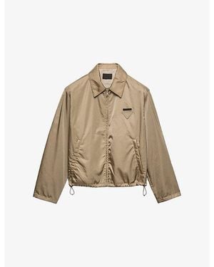 Prada Re-Nylon Blouson Zipped Shell Jacket - Natural