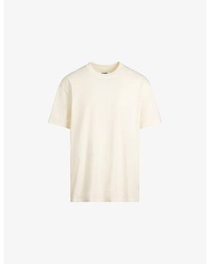 Skims Crewneck Relaxed-Fit Heavyweight Cotton-Jersey T-Shirt - White