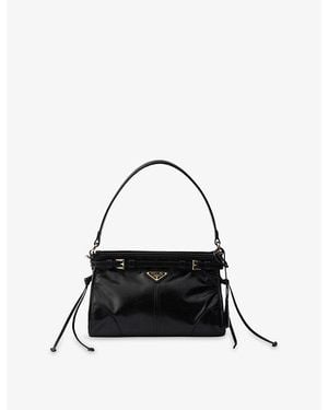 Prada Bonnie Small Leather Cross-Body Bag - Black