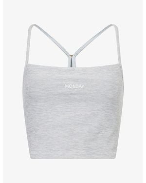 Cheap Monday Olympic Square-Neck Sports Bra - White