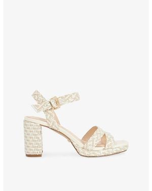 Dune Manifesting Woven Heeled Sandals - White