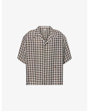 Loewe Checked Boxy-Fit Cotton-Blend Shirt - Multicolor