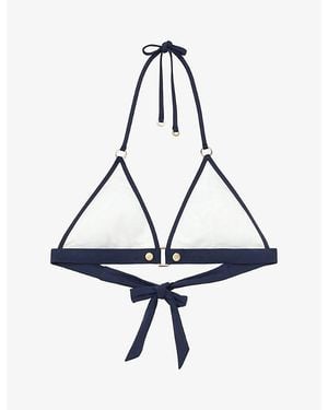Reiss Saskia Triangle Bikini Top - Blue