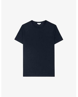 Reiss Bless Crewneck Cotton-jersey T-shirt - Blue