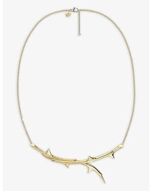 Shaun Leane Rose Thorn-Tone Sterling Necklace - White