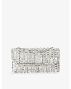 Dune Elabourate Crystal-Embellished Clutch Bag - Gray