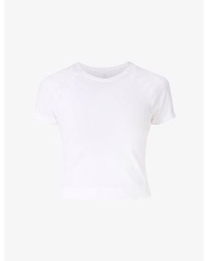 Sweaty Betty Athlete Seamless Stretch-Woven T-Shirt - White