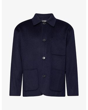 FRAME Double Face Wool Chore Coat - Blue
